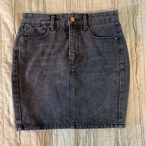 Pull & Bear black denim mini skirt